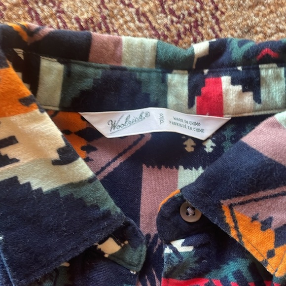Woolrich flannel button down shirt aztec western - Picture 2 of 5